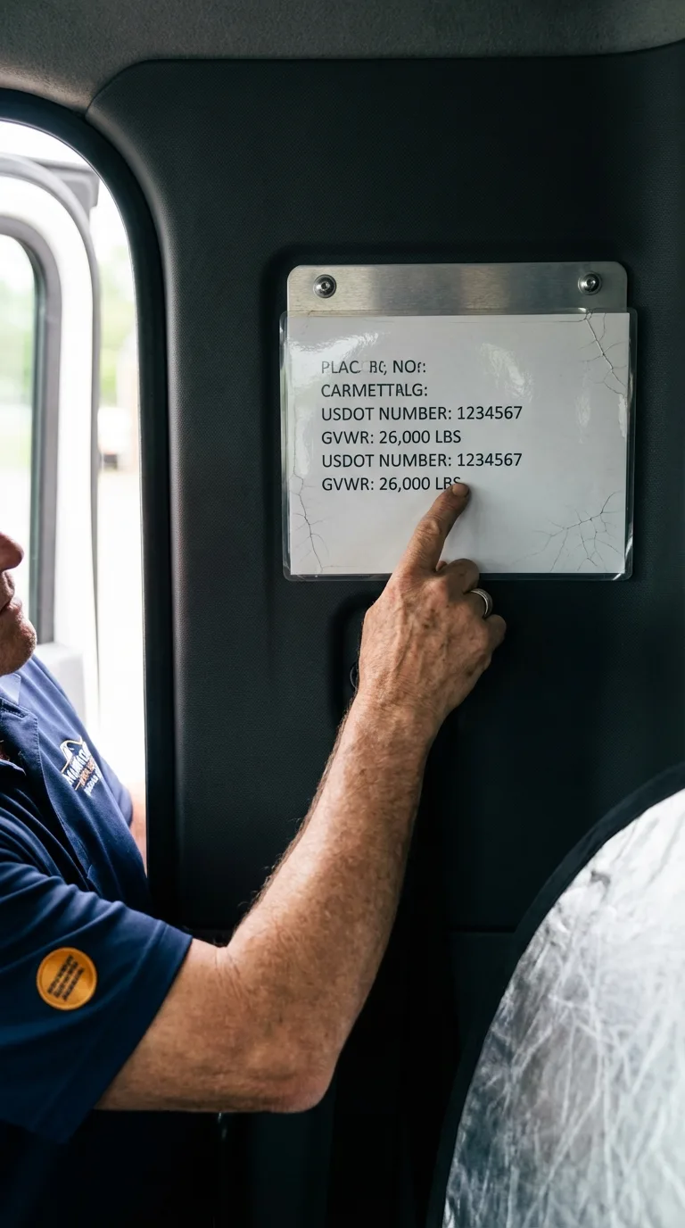 USDOT licensing placard verification in West Portsmouth